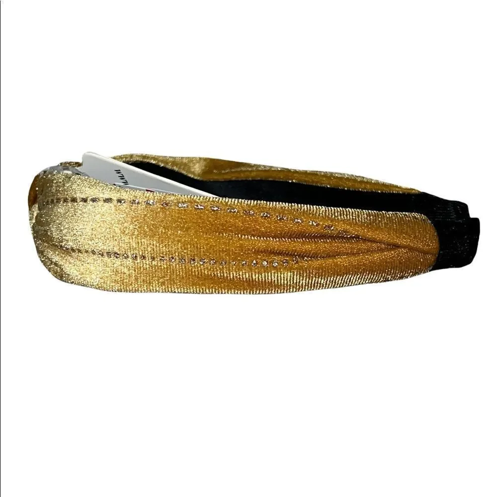 Lulla Collection by Bindaya Gold w/ Silver Glitter Knotted Headband One Size New